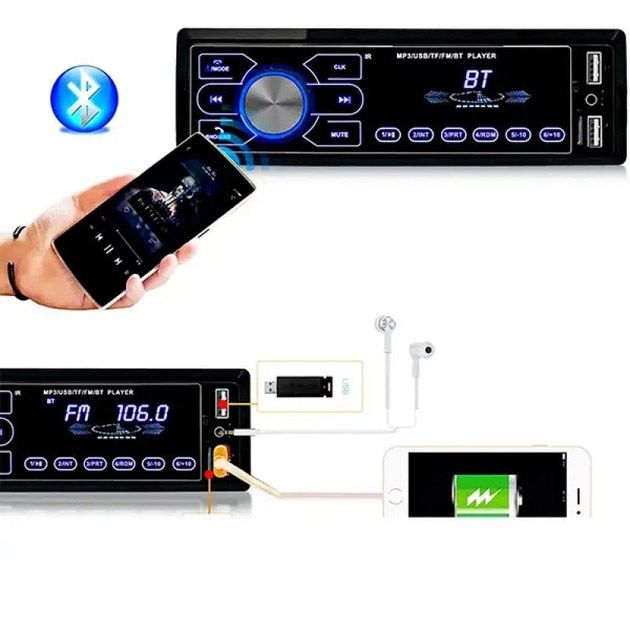 Автомагнитола с сенсорный дисплей MP3 3886 ISO 1DIN многофункциональная, Мультимедиа для автомобиля