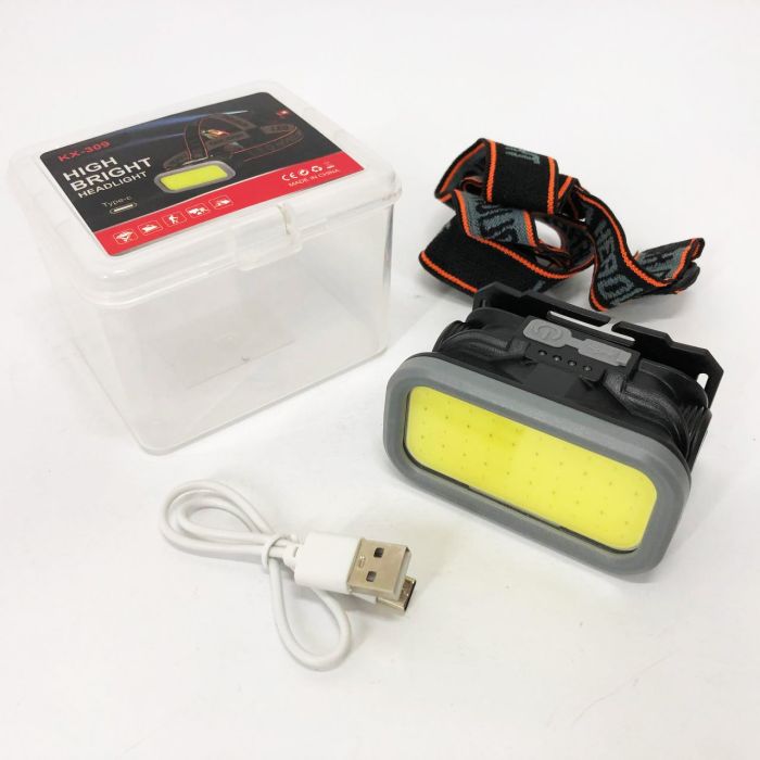 Фонарь налобный YM-309-COB(white+red), Фонарь с разными режимами работы, Сверхмощный налобный фонарь
