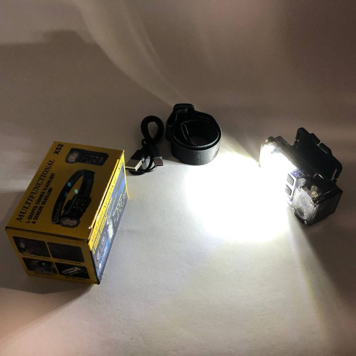 Налобный фонарь X52, 2LED+6SMD RGB, Фонарь на голову для бега, Фонарь на голову для рыбалки