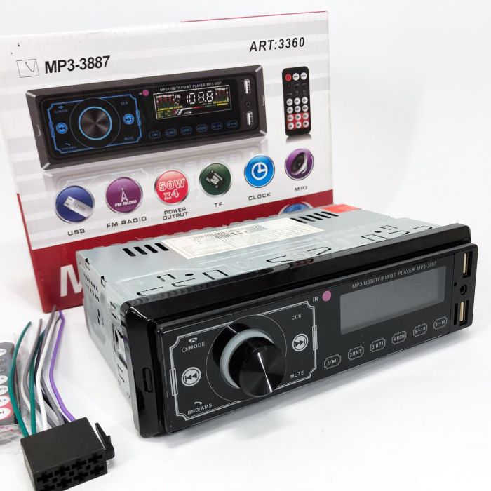 Автомагнитола MP3 3887 ISO 1DIN сенсорный дисплей LED/LCD, Автомобильная магнитола 1din штатная