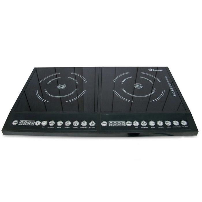 Плита индукционная настольная Domotec MS-5862 4000 Вт,  Электрические плиты настольные двухкомфорочные