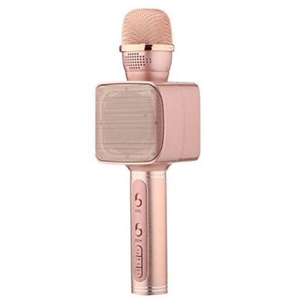 Караоке Микрофон Magic Karaoke YS-68 Bluetooth Колонка 2в1 с голограммой LED Эхо Мембраной Беспроводной. Цвет: розовый