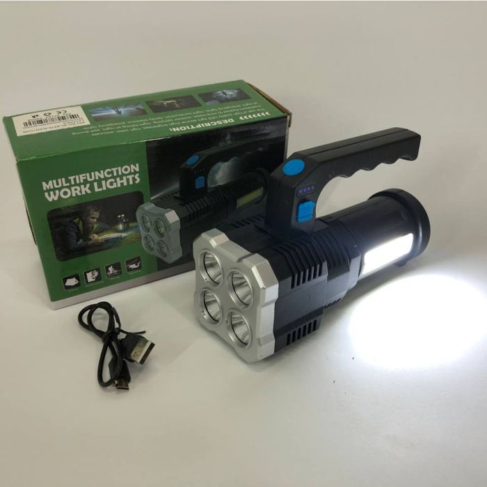 Фонарь светодиодный ручной переносной BL-X510-4LED+COB, светодиодный ручной аккумуляторный портативный