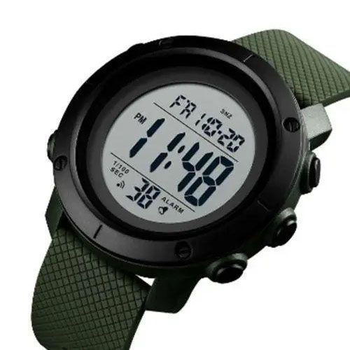 Часы наручные мужские SKMEI 1434AGWT ARMY GREEN-WHITE, часы армейские оригинал. Цвет: зеленый