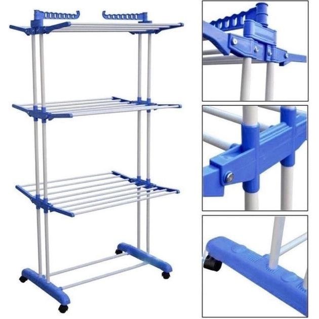 Сушилка для одежды, обуви и белья Garment Rack, телескопическая стойка вешалка для одежды
