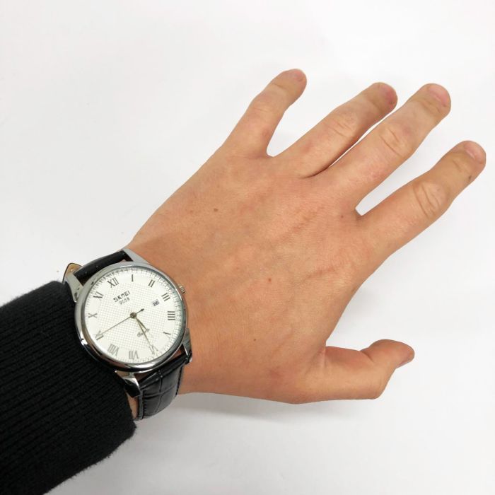 Часы наручные мужские SKMEI 9058LSIWTBK, мужские часы стильные часы на руку, модные мужские часы круглые