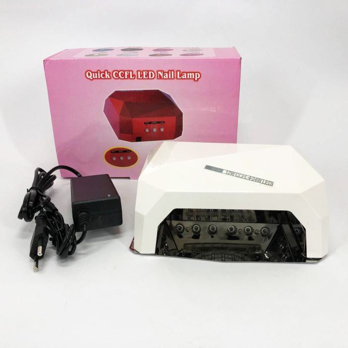 Сушилка для ногтей UV LAMP CCF+LED, Сушилка обычного ногтей, Портативная сушилка для ногтей. Цвет: белый