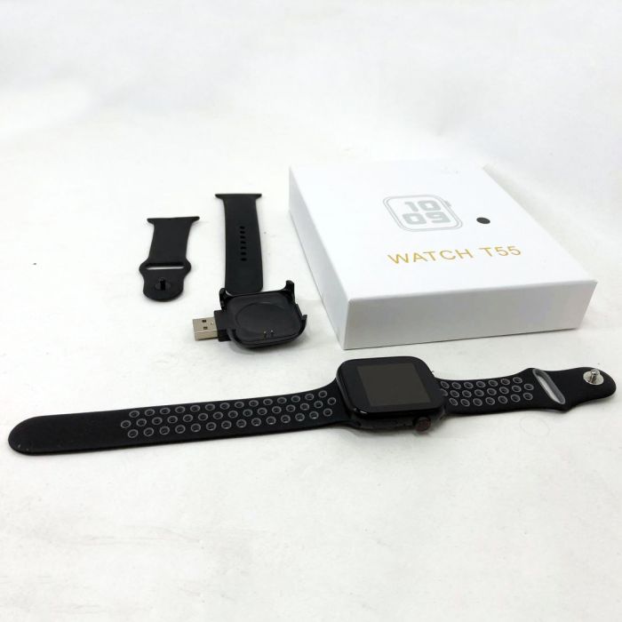 Умные смарт часы Smart Watch T55 с 2 ремешками, поддержка звонков, спортивные режимы, влагозащита ip 67