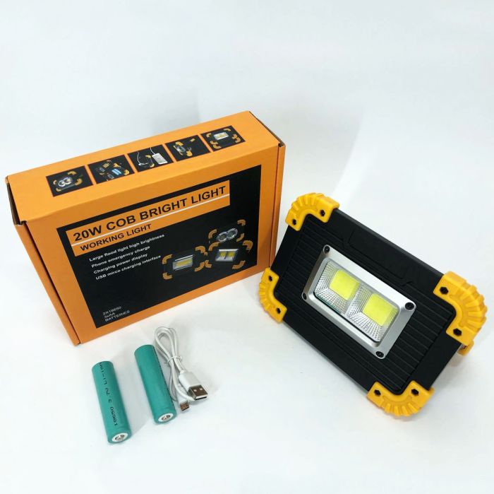 Прожектор светодиодный Фонарь L812-20W-2COB 1W power bank, светодиодные переносные прожекторы