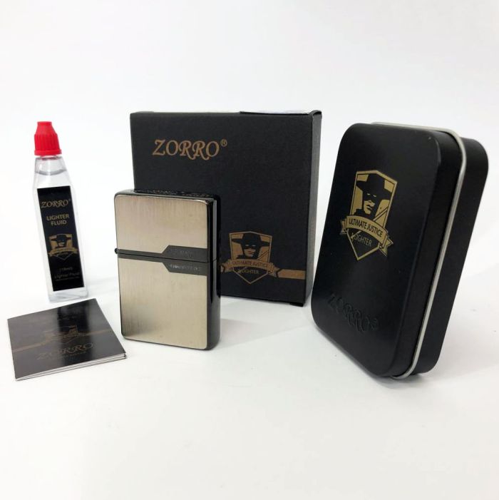 Зажигалка бензиновая Zorro HL-296, зажигалка подарочная сувенирная, зажигалка на день рождения
