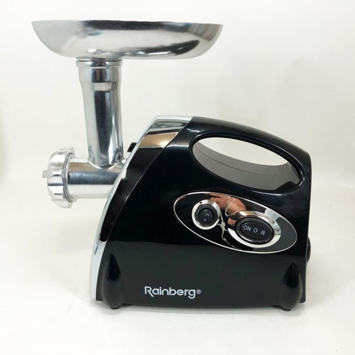 Мясорубка Rainberg RB-675 3800W с соковыжималкой, мясорубка электрическая металл. Цвет: черный
