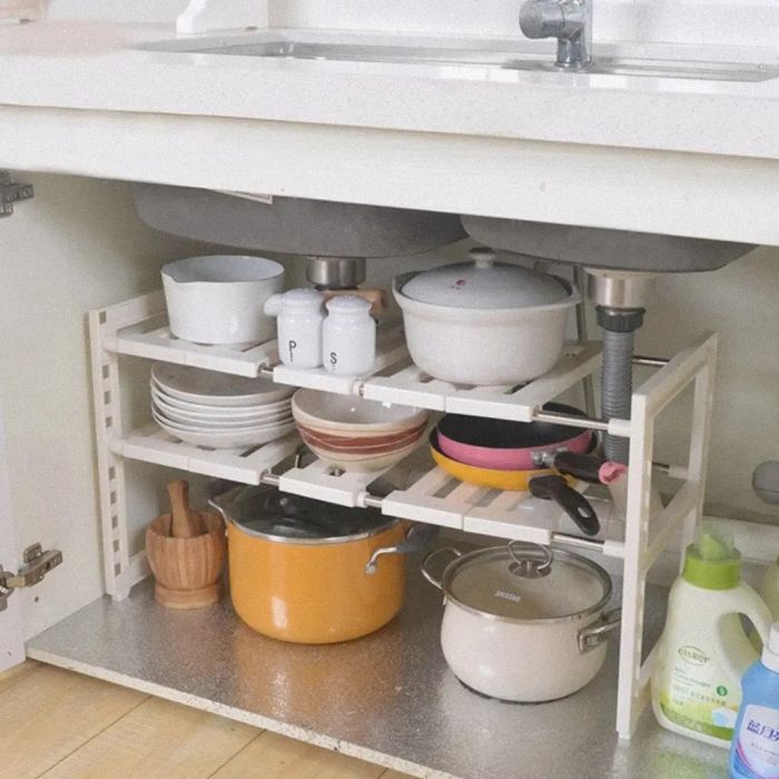 Многофункциональная кухонная полка органайзер под раковину кухонный стелаж раздвижной полка на кухню