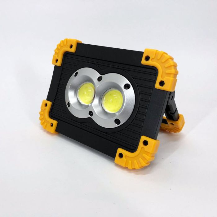 Прожектор светодиодный X-Balog L802-20W-2COB+1W, фонарь прожектор светильник, аварийная лампа