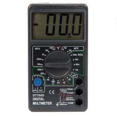 Цифровой мультиметр Digital Tech DT700D большой дисплей (со звуком), мультиметр с защитой