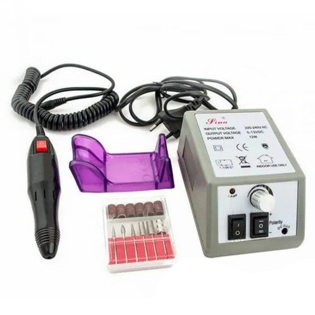 Фрезер для маникюра Beauty nail DM-14/2000, фрезер ручной для маникюра, для снятия гель лака. Цвет: серый