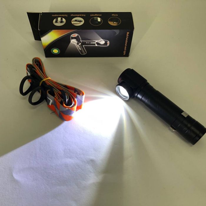 Фонарь налобный аккумуляторный Police W01-T6 USB с магнитом, портативный светодиодный налобный фонарь