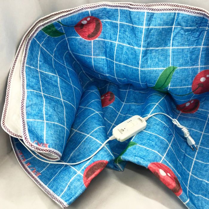 Электропростынь электрическая простынь с подогревом Electric Blanket 170х150см голубая клетка