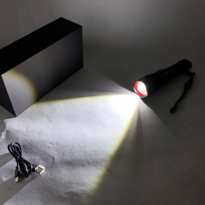 Ручной фонарик PLD-6606 White Laser LED PM50-TG, работает от аккумулятора, сверхмощный фонарик