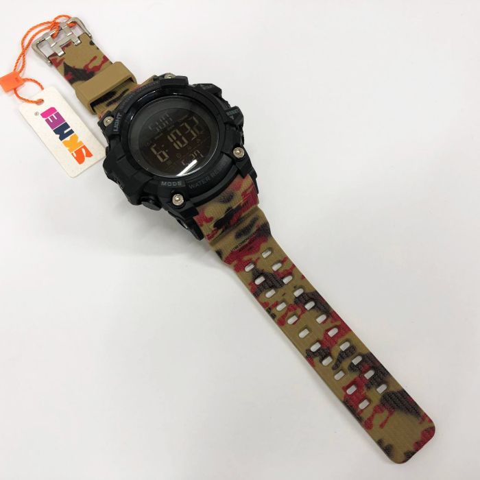Часы наручные мужские SKMEI 1384CMRD CAMOUFLAGE, фирменные спортивные часы. Цвет: камуфляж