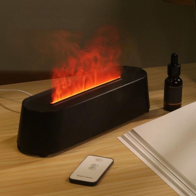 Увлажнитель воздуха – арома диффузор Diffuser А3 c пультом, ультразвуковой увлажнитель с эффектом пламени
