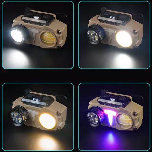 Фонарь налобный CH-8825-3P35+COB(white+yellow)+RGB, Фонарь на голову диодный, Фонарь аккумуляторный