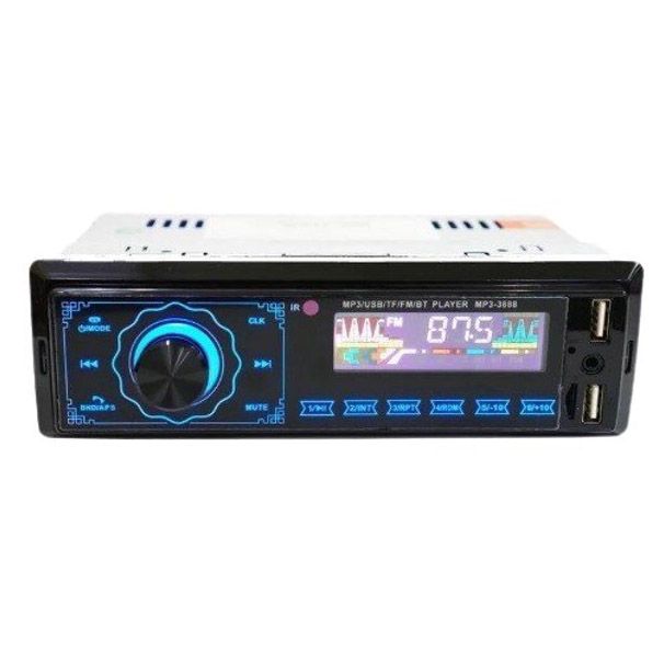 Автомагнитола MP3 3888 ISO 1DIN FM тюнер 4х50W сенсорный дисплей черный, Блютуз bluetooth магнитола