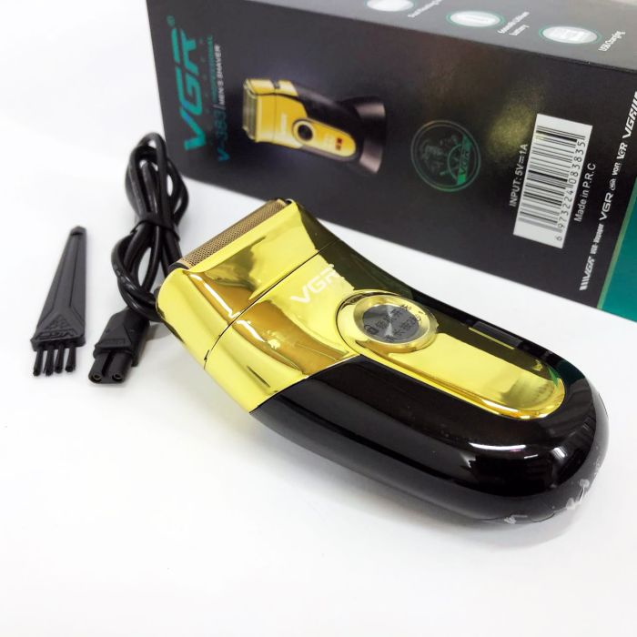 Профессиональная электробритва VGR V-383 Finale Shaver с подставкой, машинка мужская для бритья