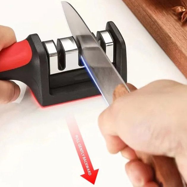 Профессиональная Ручная Точилка для ножей 3 уровня заточки Fast Sharpener RS-168