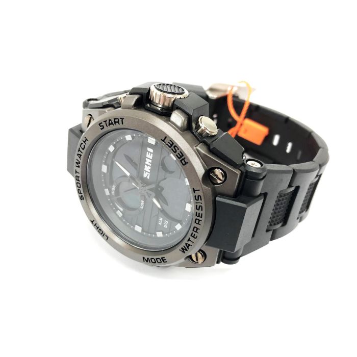 Часы наручные мужские SKMEI 2031BK BLACK, мужские тактические часы, противоударные часы. Цвет: черный