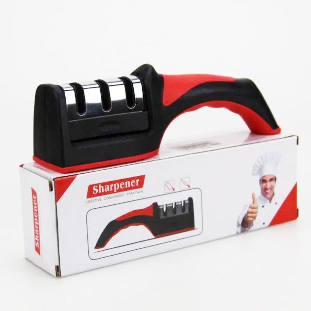 Профессиональная Ручная Точилка для ножей 3 уровня заточки Fast Sharpener RS-168