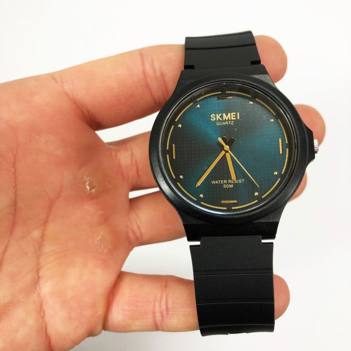 Часы наручные мужские SKMEI 2108BKBU, часы кварцевые мужские, часы мужские классика