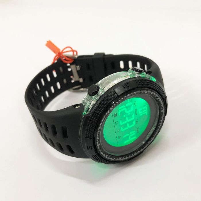Часы наручные мужские SKMEI 2070BKWT BLACK-WHITE, водостойкие тактические часы. Цвет: черный
