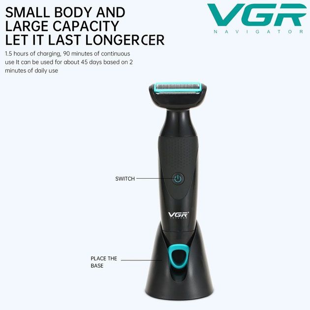 Акумуляторна электробритва для стрижки VGR V-601 от USB бритва электрическая с насадками профессиональная