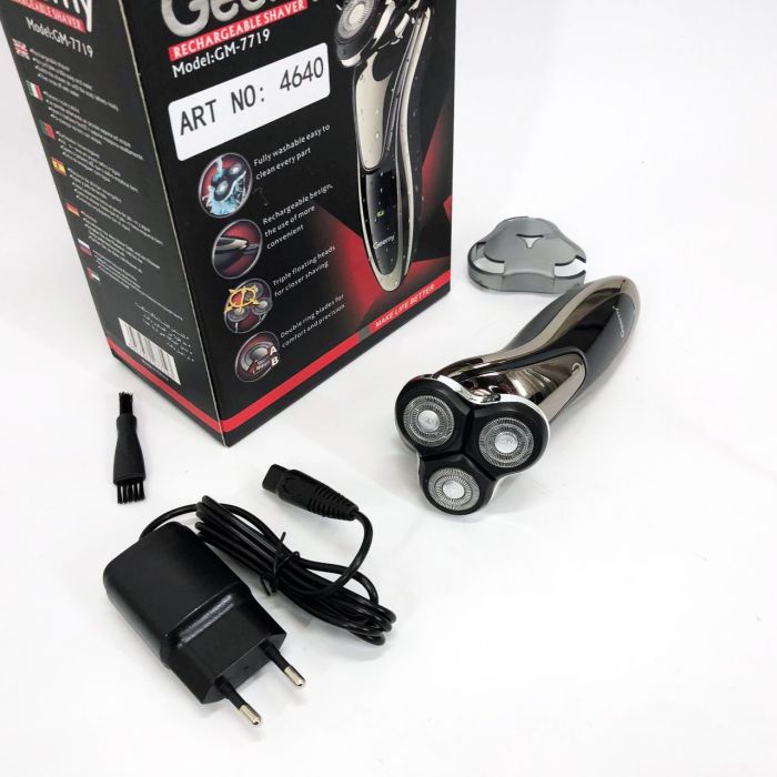 Электробритва Gemei GM-7719 Аккумуляторная Электрическая Бритва, Машинка для бритья триммер