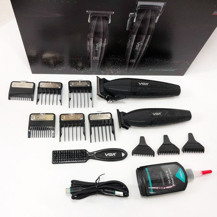 Профессиональный набор для стрижки волос VGR V-640 аккумуляторный Barber Combo PREMIUM