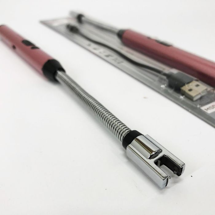 Зажигалка электрическая BBQ Lighter импульсная плазменная ветрозащитная USB зажигалка розовая
