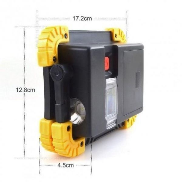 Светодиодный фонарь LED прожектор зу USB L811-20W-COB-1W с Power Bank, лампа-прожектор, ручной прожектор