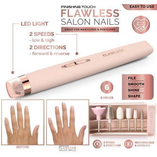 Фрезер для маникюра и педикюра Flawless Salon Nails, ручка фрезер для маникюра. Цвет: розовый