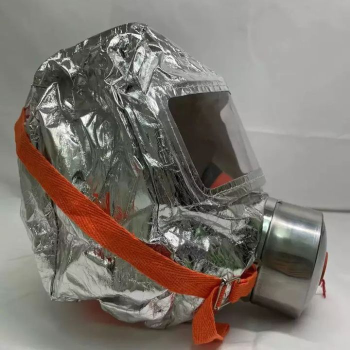 Маска противогаз из алюминиевой фольги, панорамный противогаз Fire mask защита головы от радиации