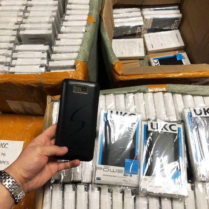 Портативная мобильная зарядка Power Bank 30000 mAh UKC, Внешний аккумулятор, Зарядка power bank. Цвет: черный