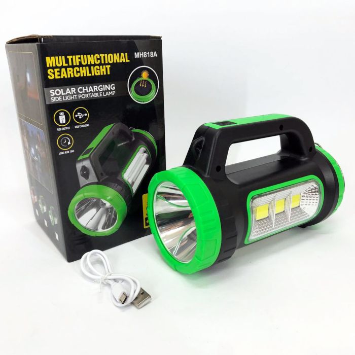 Кемпинговый фонарь XBL 818C-3W+COB, Фонарик аккумуляторный кемпинговый, Фонарь-светильник. Цвет: зеленый