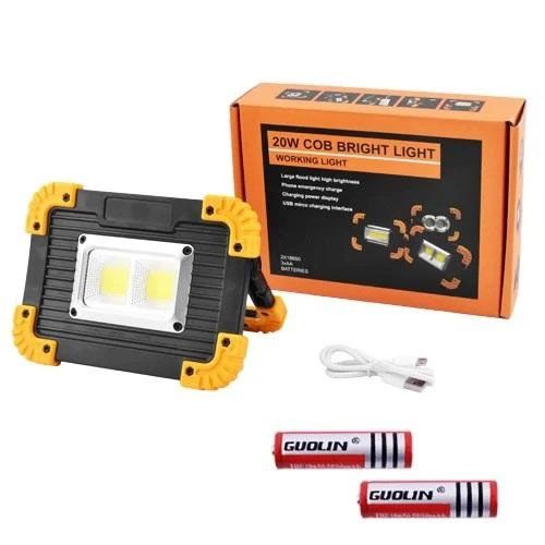 Прожектор светодиодный Фонарь L812-20W-2COB 1W power bank, светодиодные переносные прожекторы