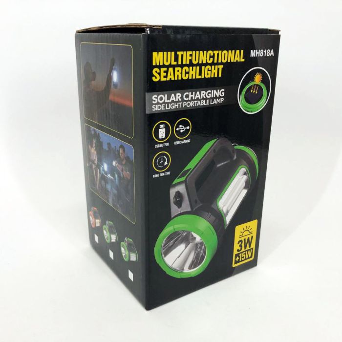 Кемпинговый фонарь XBL 818C-3W+COB, Фонарик аккумуляторный кемпинговый, Фонарь-светильник. Цвет: зеленый