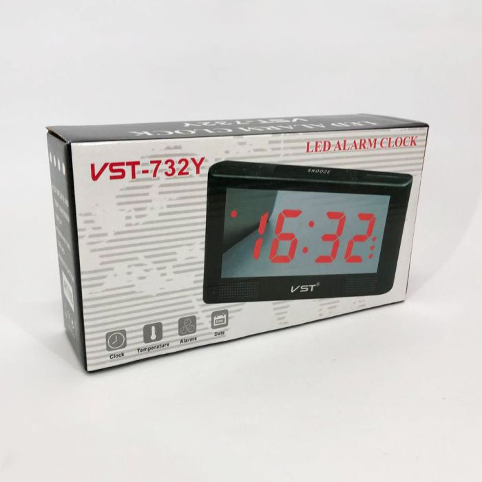 Часы электронные настольные VST-732Y с зеленой подсветкой, электронные настольные часы light