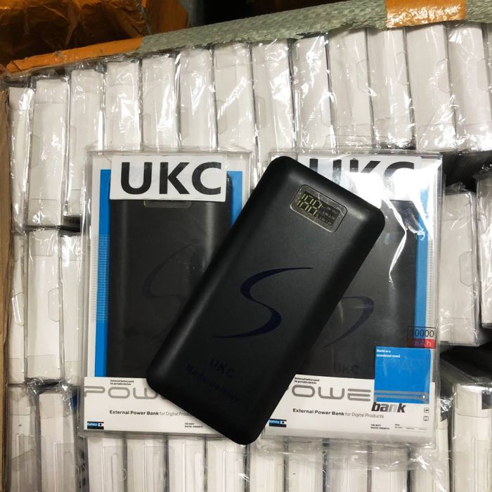 Портативная мобильная зарядка Power Bank 30000 mAh UKC, Внешний аккумулятор, Зарядка power bank. Цвет: черный