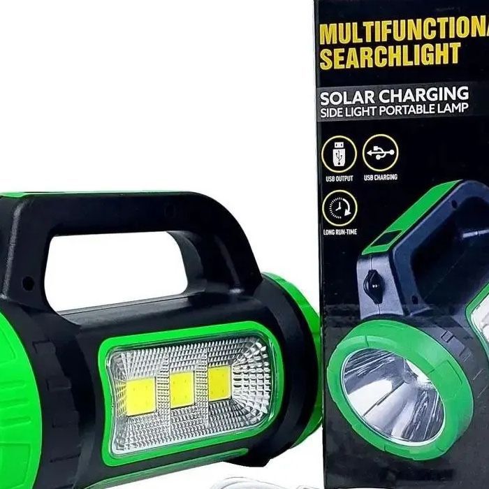 Кемпинговый фонарь XBL 818C-3W+COB, Фонарик аккумуляторный кемпинговый, Фонарь-светильник. Цвет: зеленый