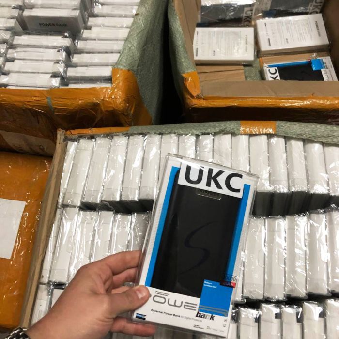 Портативная мобильная зарядка Power Bank 30000 mAh UKC, Внешний аккумулятор, Зарядка power bank. Цвет: черный