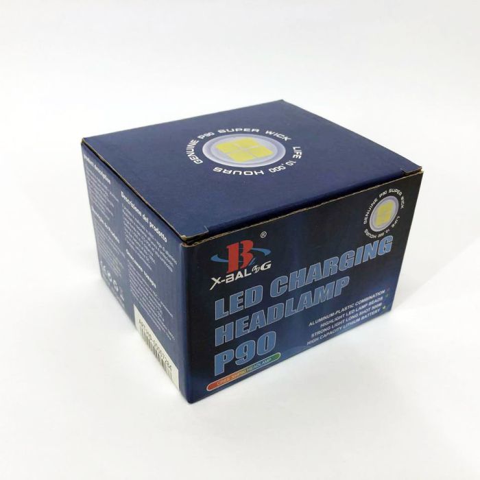 Налобный фонарь X-Balog BL-T09B-P90, мощный тактический  фонарь на голову, водонепроницаемый