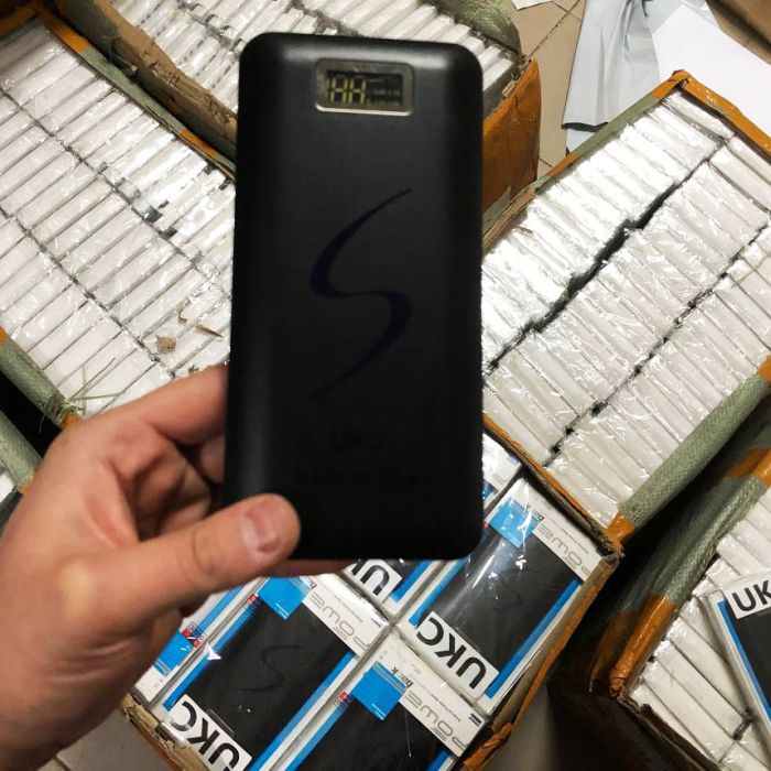 Портативная мобильная зарядка Power Bank 30000 mAh UKC, Внешний аккумулятор, Зарядка power bank. Цвет: черный