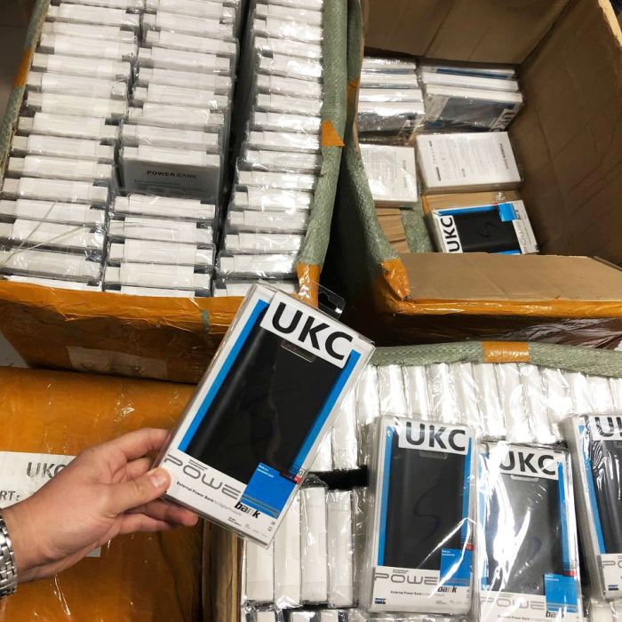 Портативная мобильная зарядка Power Bank 30000 mAh UKC, Внешний аккумулятор, Зарядка power bank. Цвет: черный